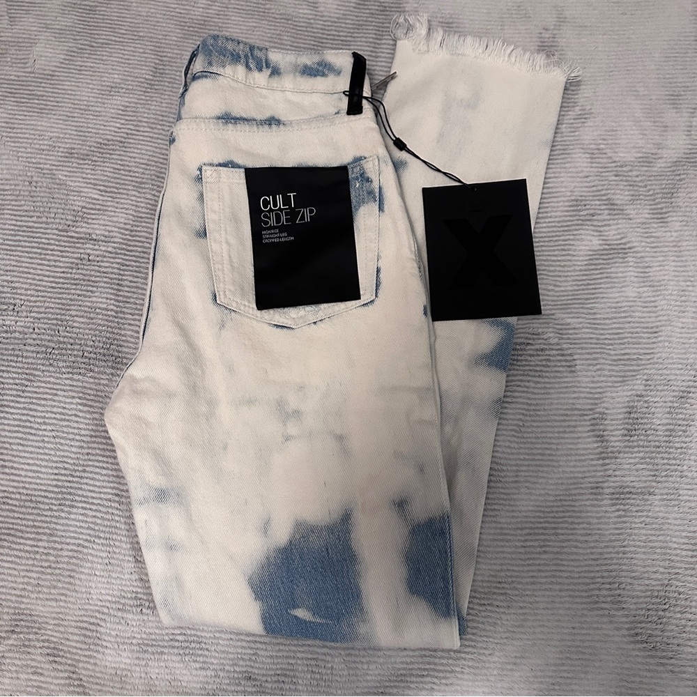 NWT Alexander Wang High Rise Straight Leg Cropped Denim Size 26